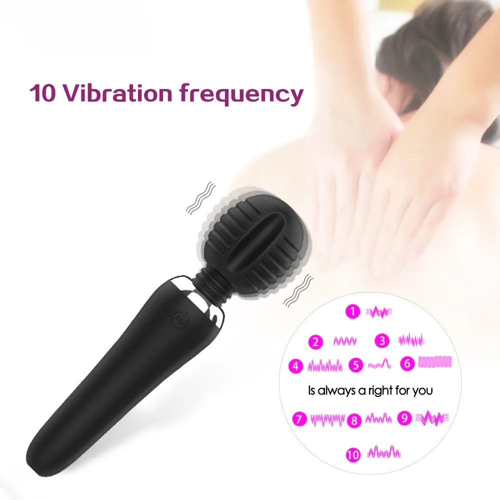 Kraftfull Dildo Vibrator AV Magic Wand Vibrators for Women Clitoris Stimulator G Spot Massager Masturbator Sexiga leksaker Vuxna 18
