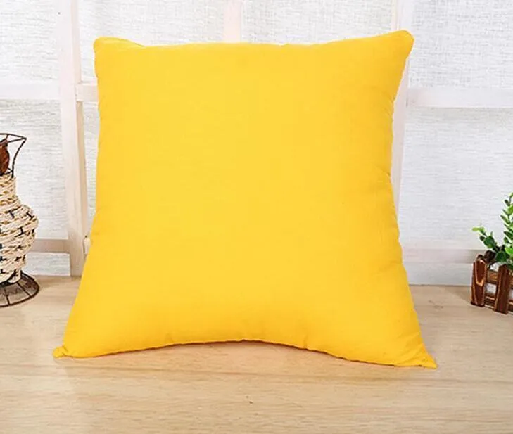 Home 45 * 45CM Home Sofa Throw Pillowcase Pure Color Polyester White Pillow Cover Cushion Cover Decor Pillow Case Blank christmas Decor Gift