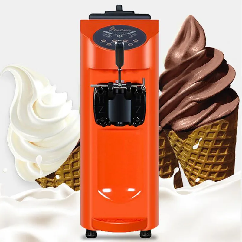 Коммерческое интеллектуальное автоматическое высокопроизводительное оборудование конического типа с одной головкой, машина для мороженого из нержавеющей стали, мягкая машина для подачи мороженого