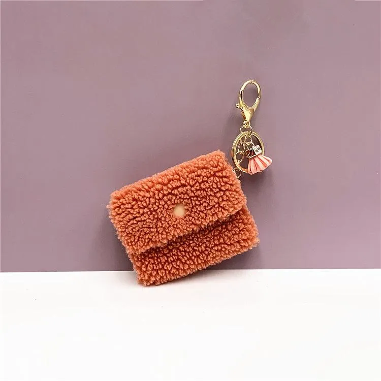 New Mini Coin Purse Keychain Candy Color Cute Coin Keys Case Pendant Data Cable Storage Bag Key Chain