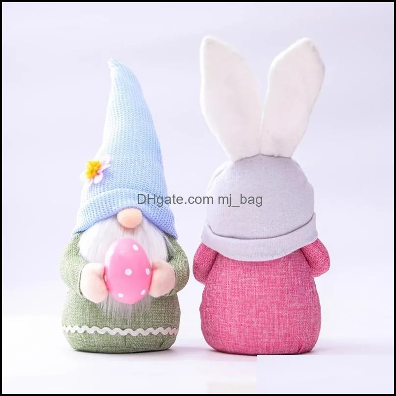 easter bunny dwarf faceless doll fairy doll decoration household supplies plush dwarf family party decoration children kid toys