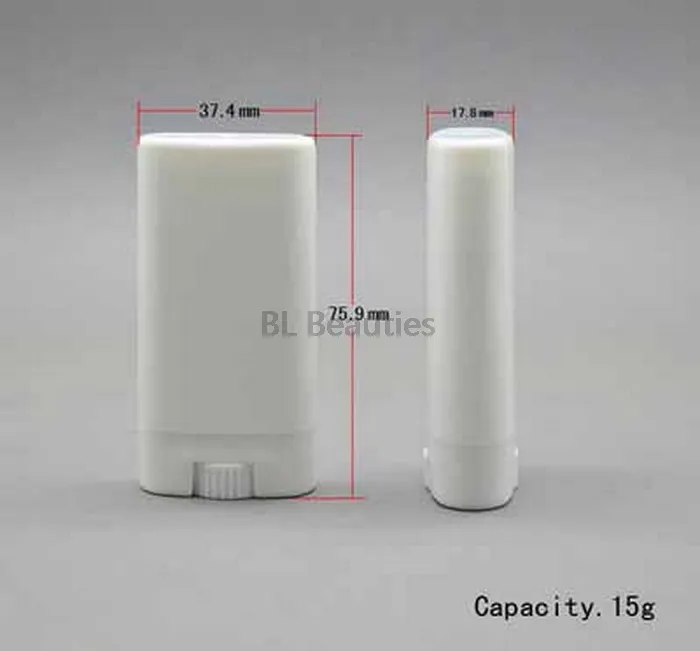 500 pz/lotto Bianco Trasparente Nero Vuoto Ovale Balsamo per le labbra Tubo di Plastica Bianco Solido Contenitori di Profumo