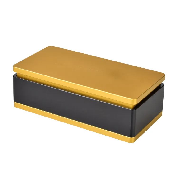Rosineer Rectangular Pré-Press Molde 2,5 "x 5" Kit de alumínio anodizado de grau de ouro para fumar Pressionamento de ervas secas