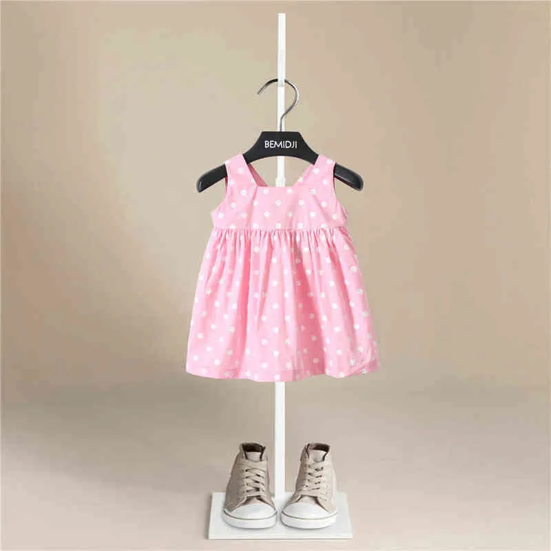 Kızlar giysiler yaz yürümeye başlayan çocuk kızlar elbiseler çocuk pembe elbise vn boyun yay çocuk elbise kızlar için prenses kostüm g220506