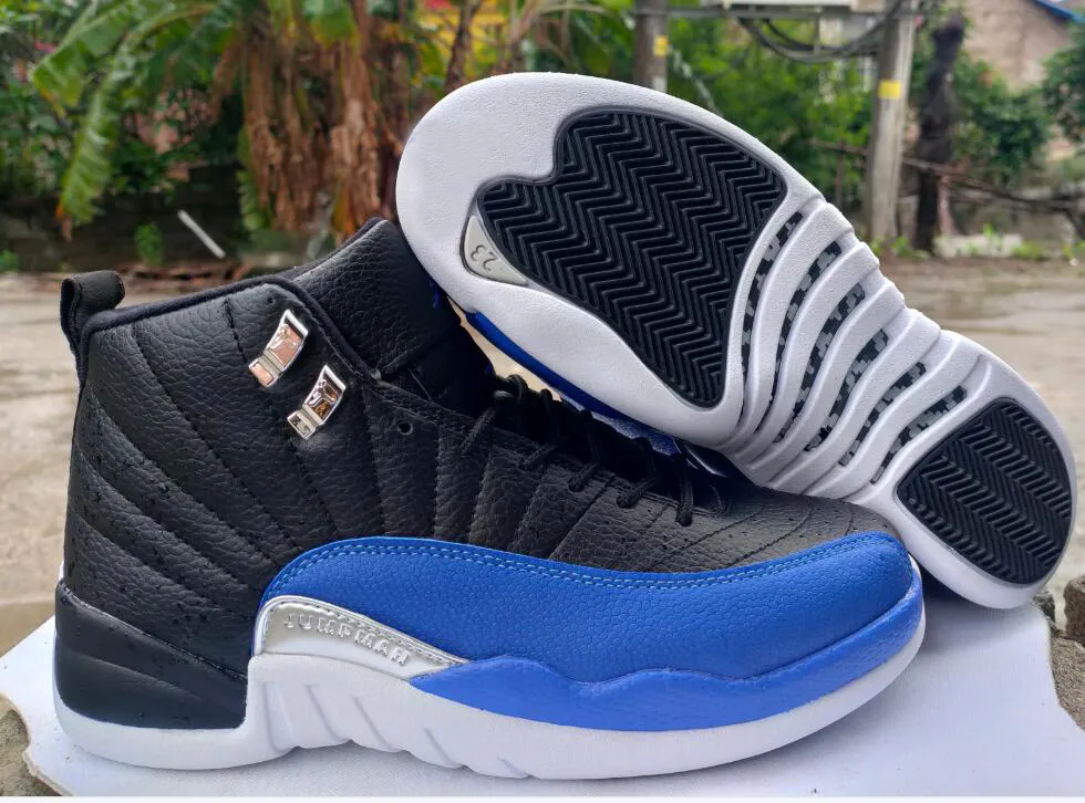 UNC Basketball Shoes 12s Mens University Blue White Black