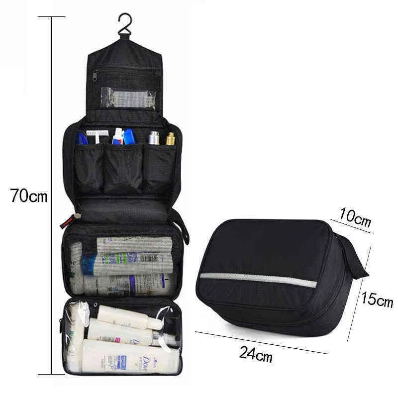 Cases New Hanging Toiletry Bag Men Travel Wash Organizer Women Cosmetics Kit Make Up Pouch High Quality Waterproof Hook Shower Bags 220708