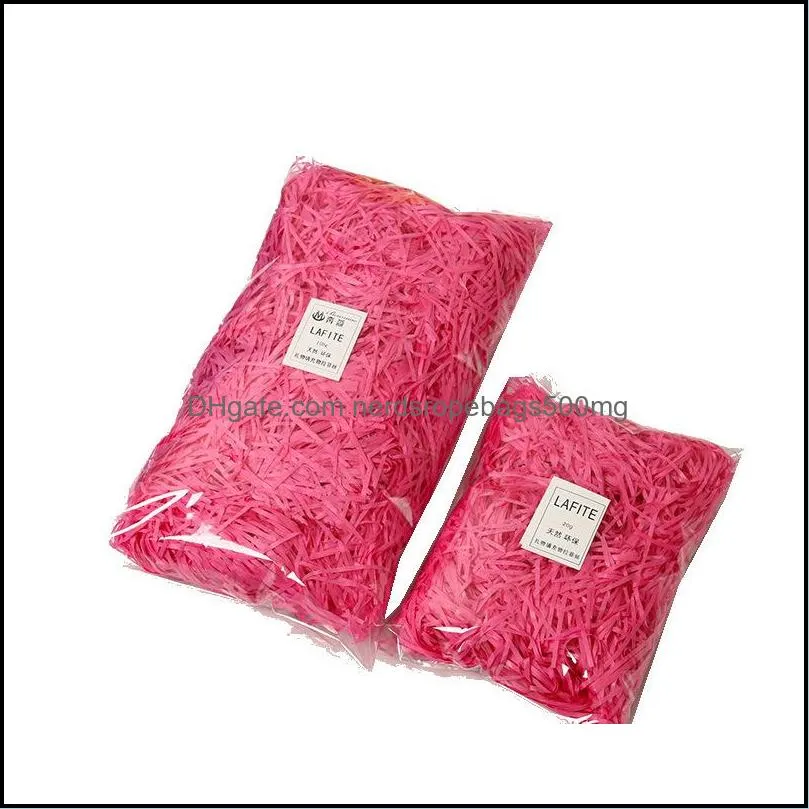 100g Colorful Shredded Crinkle Paper Raffia Candy Boxes DIY Gift Box Filling Material Wedding Marriage Home Decoration 83 p2