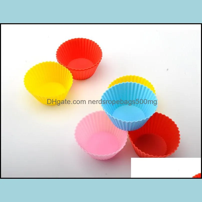 Muffin Cup Cake Mould Silicone Multi Colours Bakeware Mold Chocolate Cakes Muffins Waffle Biscuit Bread Baking Molds Hot Sale 0 38jd