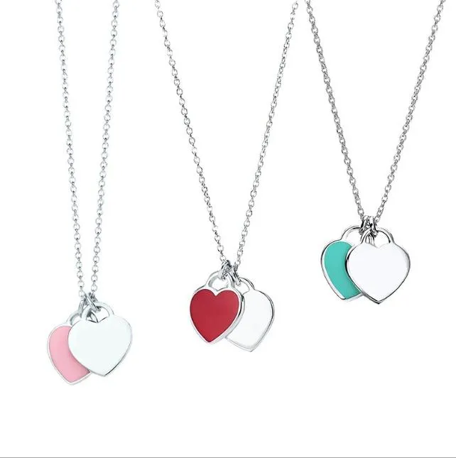 New Heart Love Necklace Bracelet Suit for Man Woman Necklaces Bracelets Fashion Chain Brand Jewelry