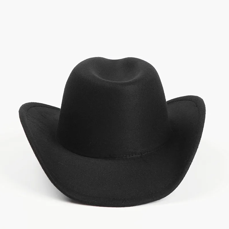 Fashion Designers Caps British Retro Western Cowboy Top Hat Cross-Border Hot Selling Autumn and Winter Woolen Jazz Hat Felt Cap Male Women Dress Street Outdoor Hats