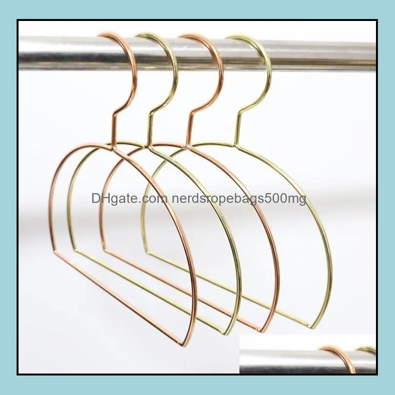 Semicircle Metal Hanger Nordic Style Rose Gold Iron Hangers Rack for Scarf Tie Belt and Towel Clothes Organizer RRF14385