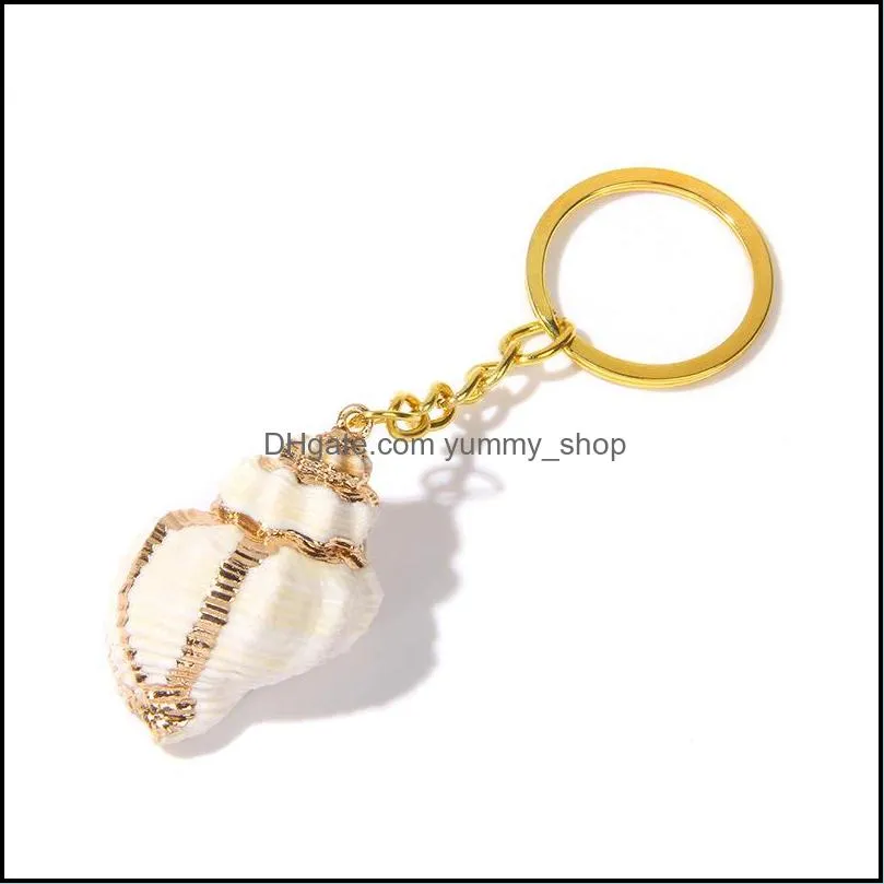 bohemia shell keychain for women handbag hangle car key holder conch keyring jewelry accessories beach souvenir gift