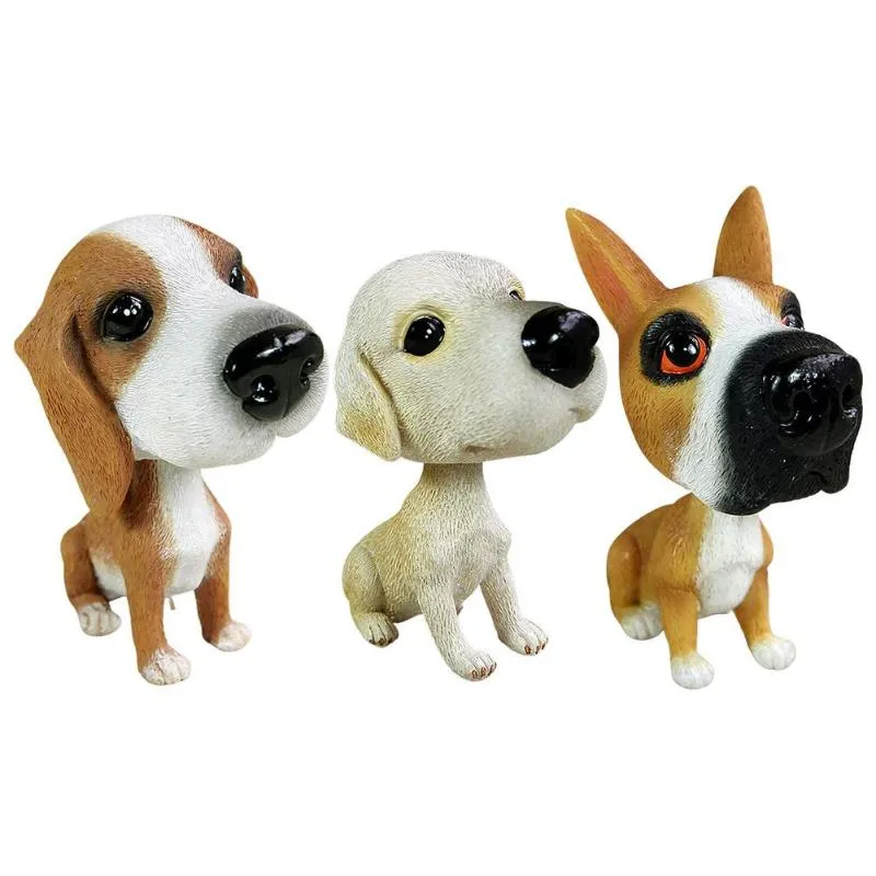 Decorazioni interne Bobble Heads Ornamenti per cani Cute Car Dashboard Head Decoration Funny Shaking Animal Puppy Decor For HomeInterior Interio