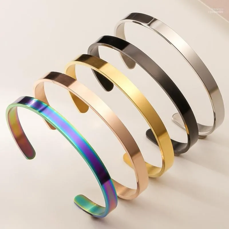 Bangle 2022 اليابان وكوريا الجنوبية لحفلات الحفلات هدية الموضة الفولاذ المقاوم للصدأ على شكل C المجوهرات العصرية inte22