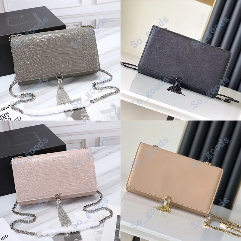 KATE Damen Umhängetasche, berühmte Taschen, Kette, Quaste, Mode, Leder, Geschenk, Schultertasche, schwarze Tasche, Geldbörse, Luxus-Designer-Handtaschen, Handtasche