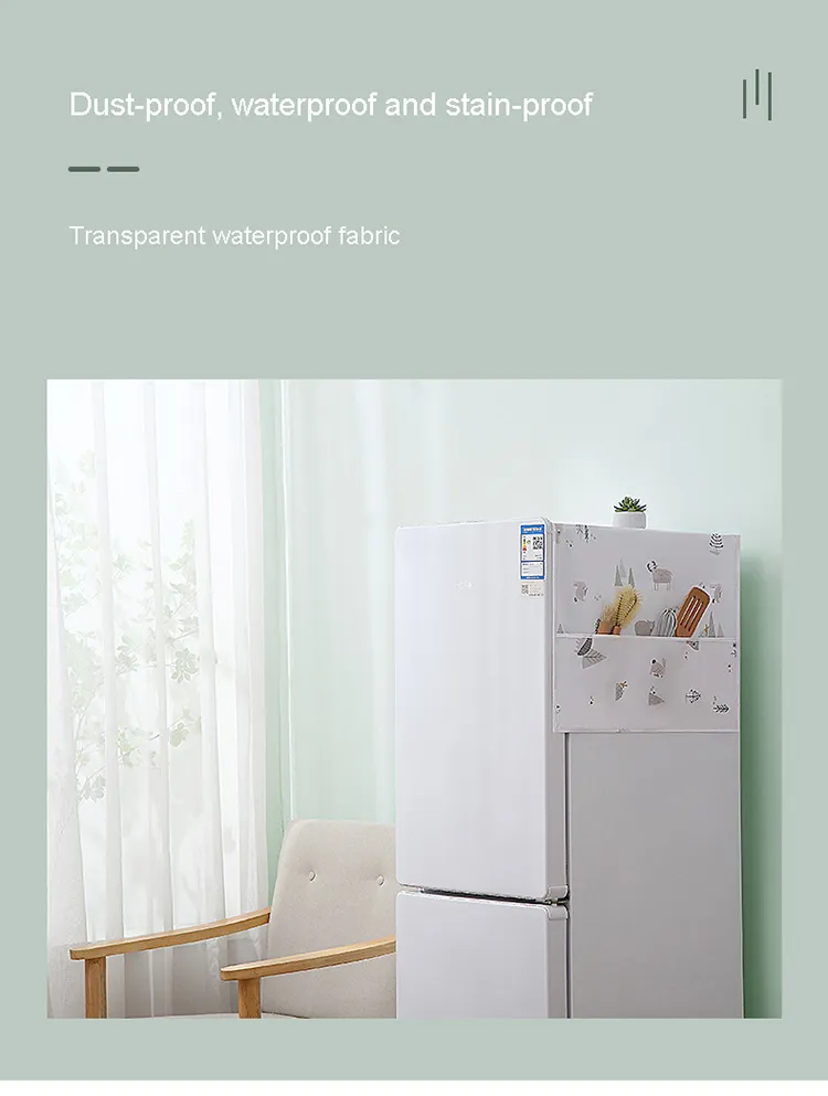 Amazon Hot Selling PEVA Refrigerator Dust Cover Refrigerator Cover Cloth Dust Cover Storage Bag
