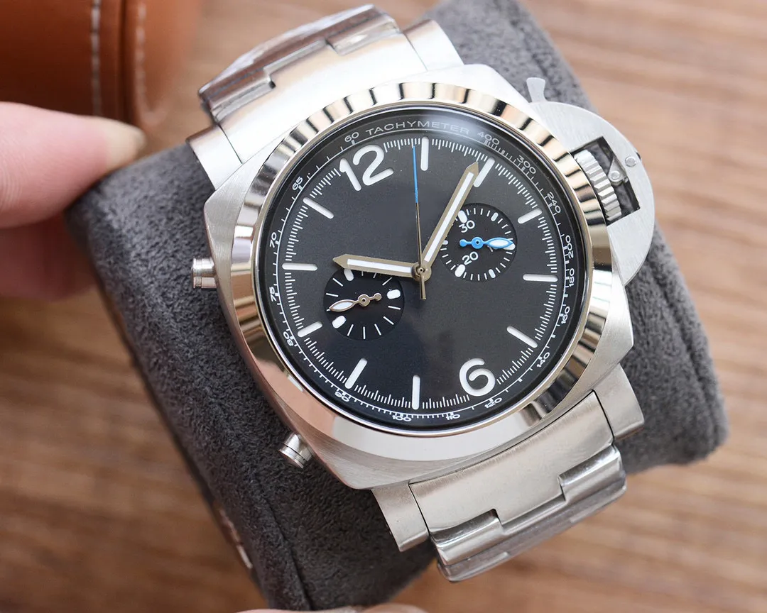 2022 luxe herenhorloge 01218 sneak serie V7 fabrieksmachines uurwerk fijne stalen kast schroef in achterkant versierd met eenrichtings roterende ring met schaal tijdsmarkering