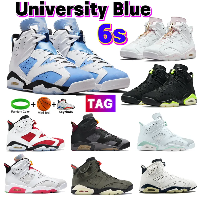 Jumpman 6 6s mens basketball shoes university blue Washed Denim Georgetown Gold UNC White Red Oreo Carmine Mint Foam cactus Hare Designer men women sneakers trainers