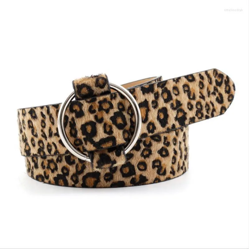 Bälten Aoluolan Leopard Print Simple Ladies Wide Belt Fashion Casual Light Body Factory Direct Creative Models Belts Emel22