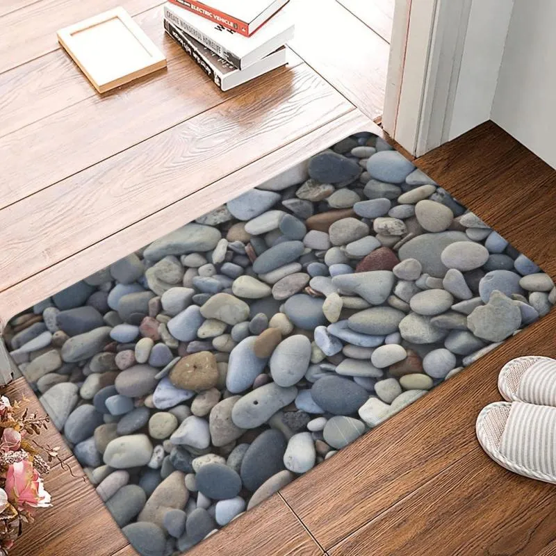 Tappeti Cobblestone Zerbino Welcome Polyeste Bagno Soggiorno Tappetino Tappeto per la casa Porta Ciottoli e pietre Tappeti antiscivolo