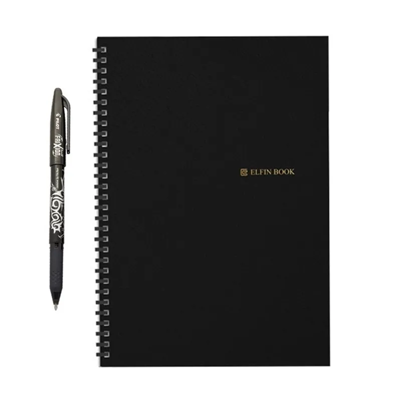 ELFINBOOK SMART REUSABLE Erasble Spiral A5 B5 Notebook Paper Notepad Journal Ritning Målning Pocketbook som Rocketbook 220401