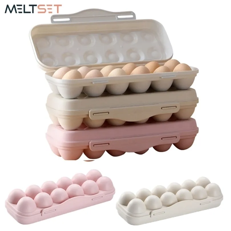 1218 그리드 휴대용 계란 저장 상자 냉장고 저장 주최자 부엌 계란 홀더 트레이 냉장고 음식 달걀 상자 부엌 가젯 220719