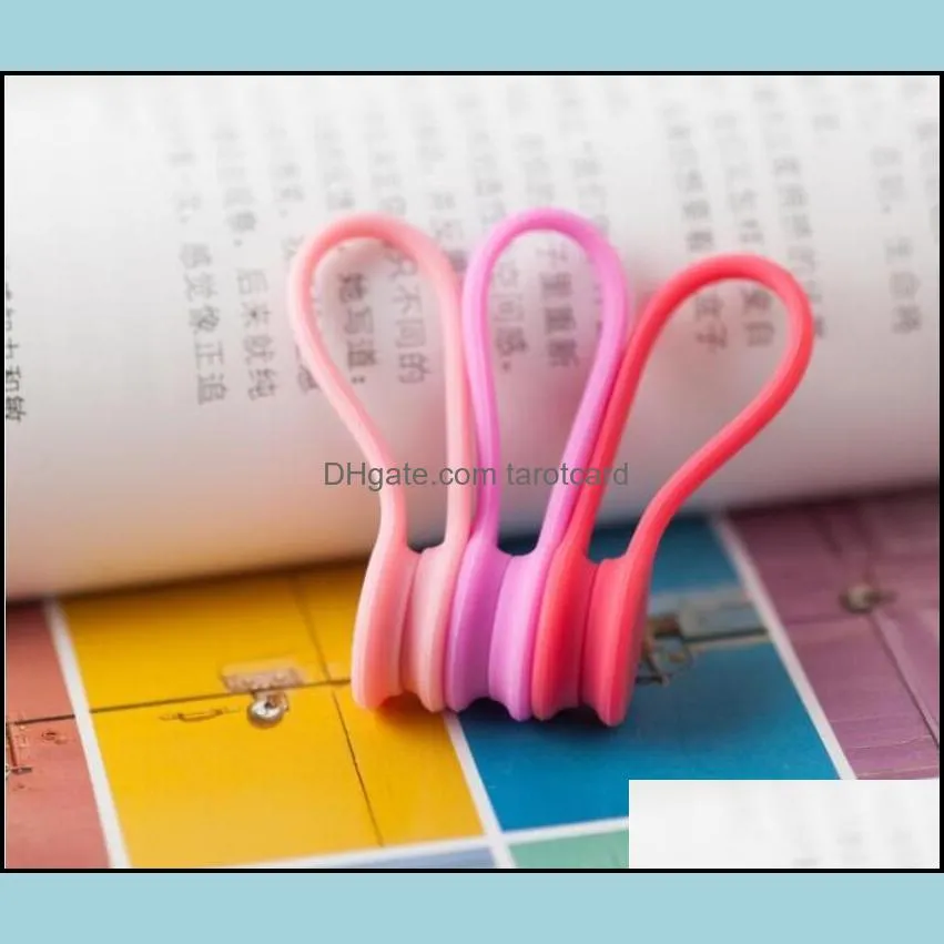 Multi-function Silicone Magnetic Desk Accessories Wire Cable Organizer Phone Key Cord Clip USB Earphone Clips Data line Storage Holder