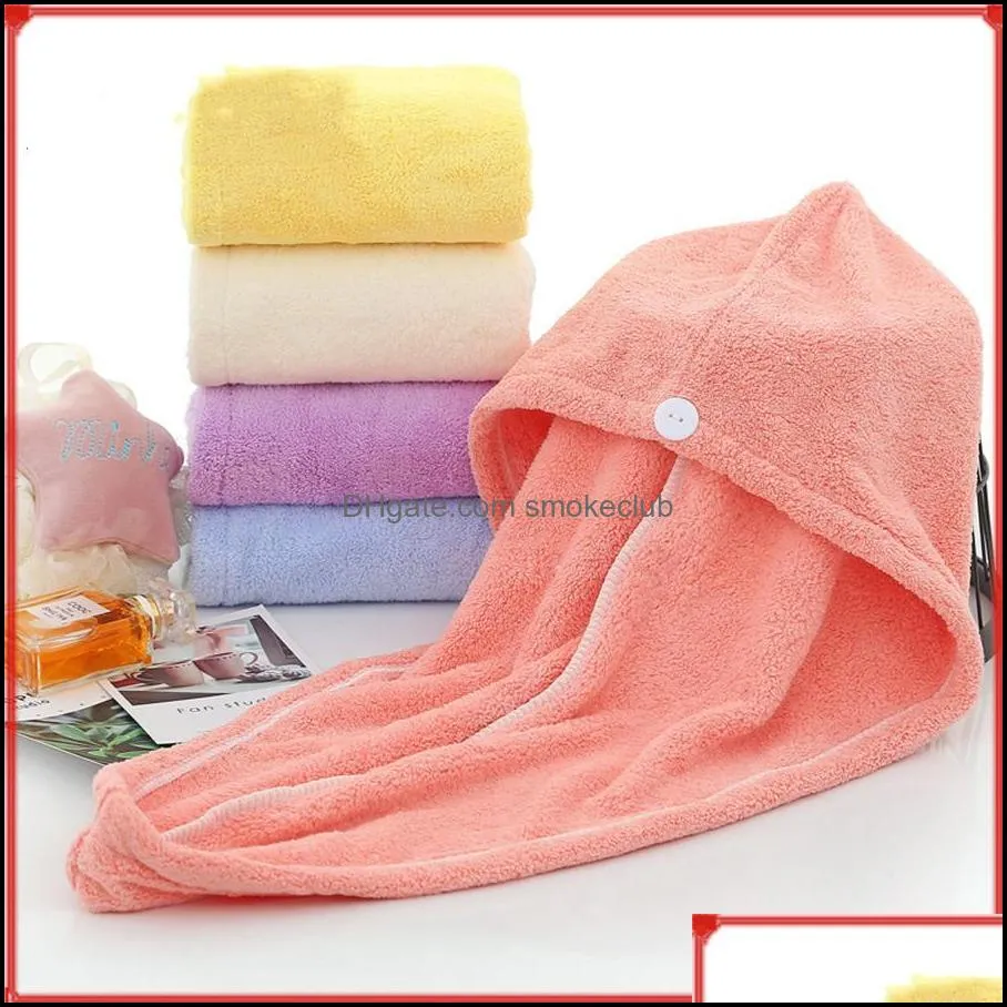 Towel High density dry hair cap quick drying women`s coral velvet shampoo ultra-fine dimension thickened bath cap strong water