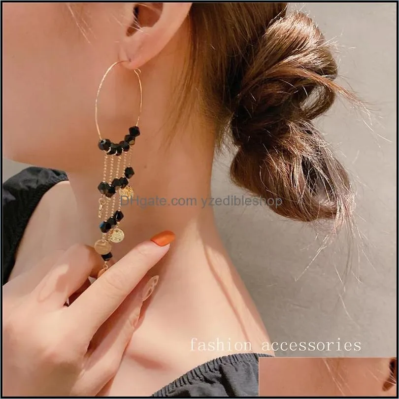 Dangle & Chandelier Statement Big Round Circle Tassel Earrings For Women Personality 2021 New Fashion Jewelry pendientes