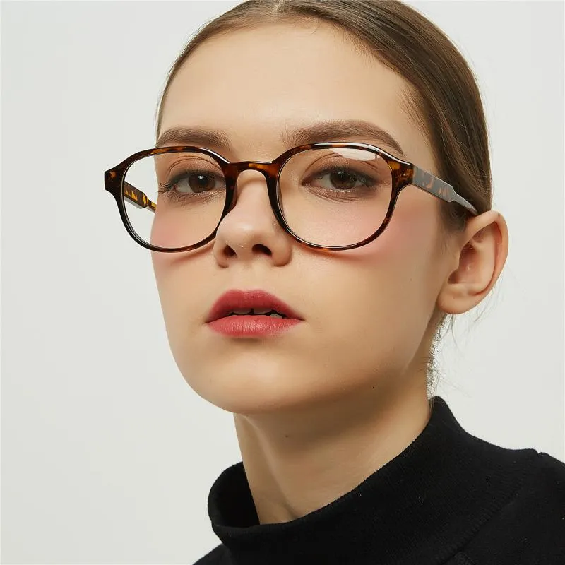 Mode Sonnenbrillen Rahmen Damen Brillen Rahmen Herren Retro Runde Transparente Linse Myopie Optische RahmenMode