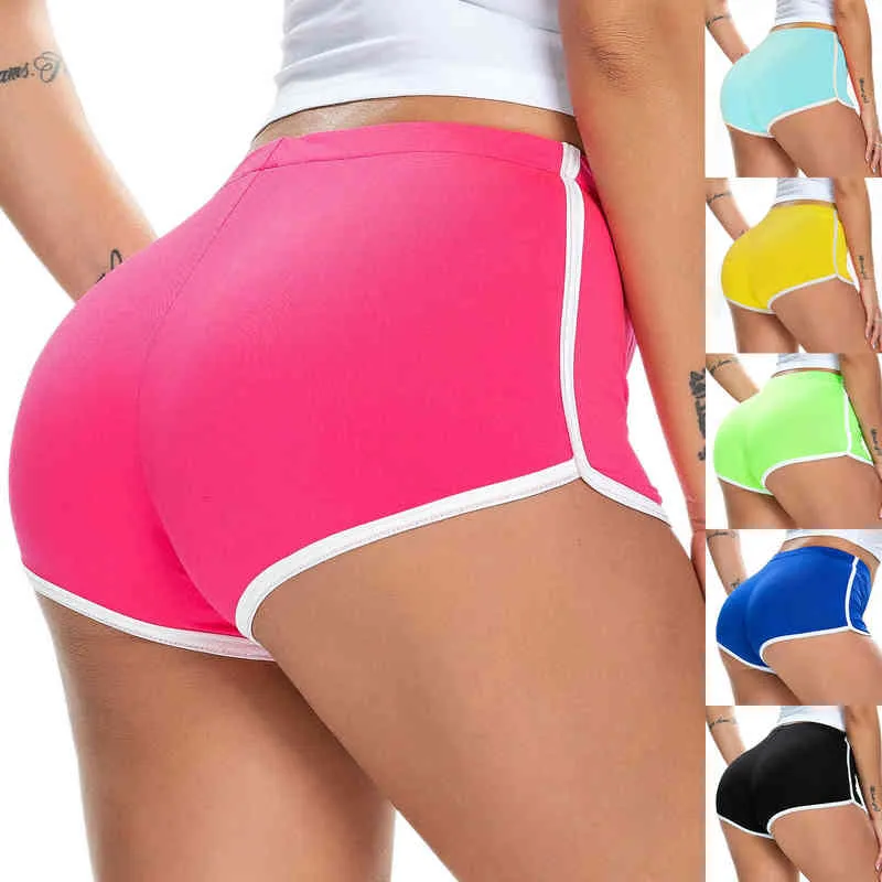 Sommar 050 # Kvinnors Shorts Byxor Sexiga Running Elastic Sport Yoga Byxor