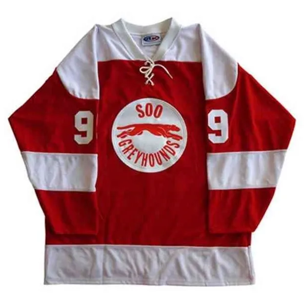 Nik1 99 Wayne Gretzky Soo Greyhounds Hockey Jersey Broderie Cousue Personnalisez n'importe quel nombre et nom Jerseys