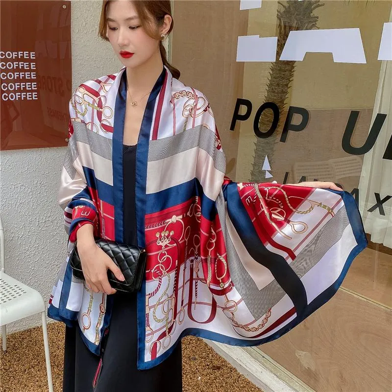 Leading sales quantity Scarves Luxury Silk Print Scarf Hijab Women