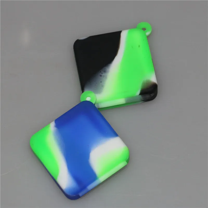 Nonstick silikonowe pojemniki na pudełko mini dab narzędzia kwadratowy wosk gumowy krzemowy magazyn śliski słoiki Dab Akcesoria popiołu