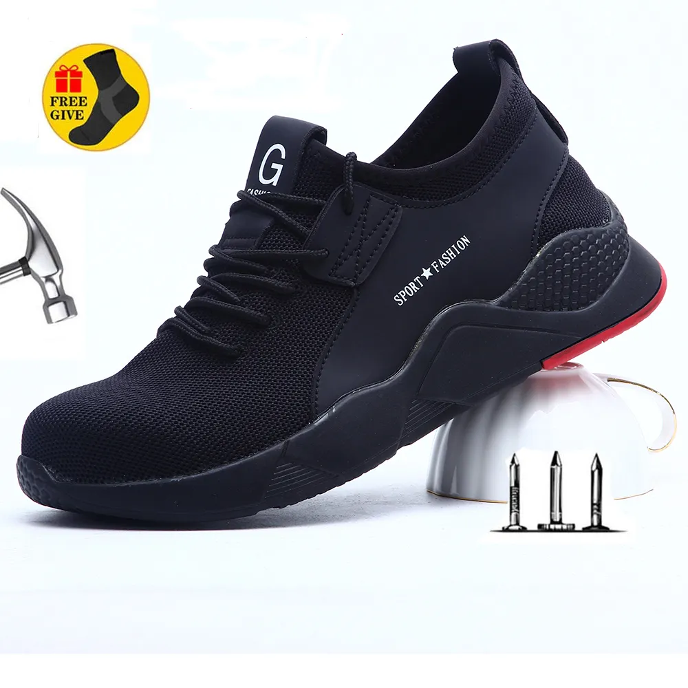 Chaussures de travail anti-explosifs adaptées aux sites de fabrication Chaussures de travail anti-écrasement anti-crevaison Chaussures de sécurité antistatiques à embout d'acier