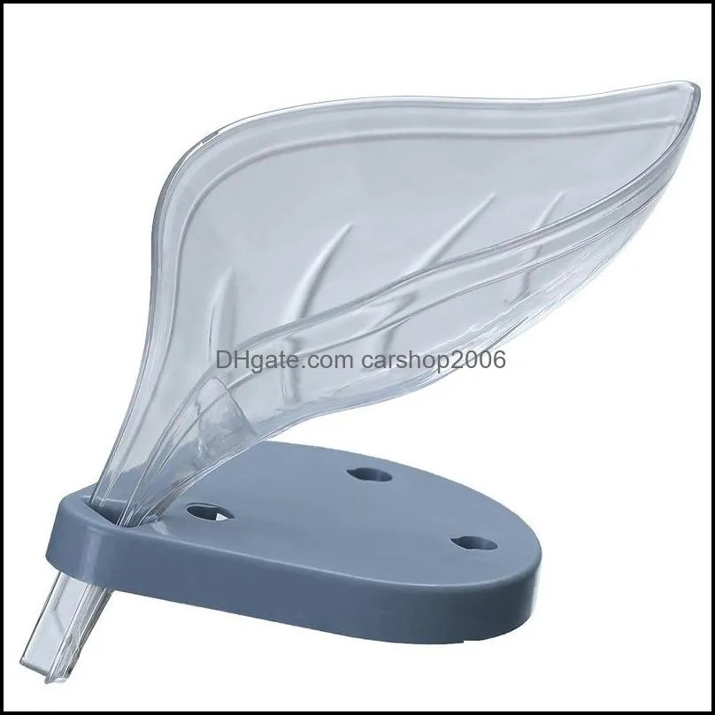 soap dishes leaf shape box bathroom holder dish storage plate gadgets pad11873