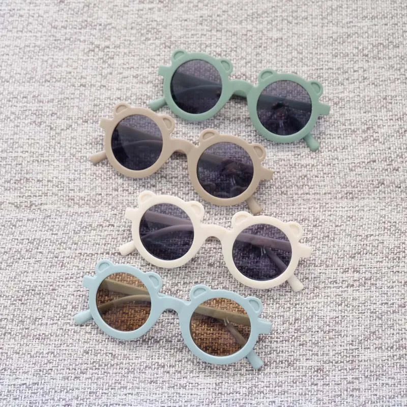 Kids Lovely Frogs Sunglasses Designer Big Frog Rounds Frame Cute Glasses 8 Colors Wholesale