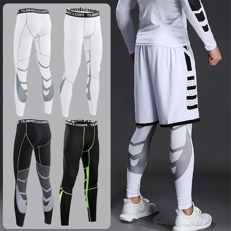 Mens Lycra Compression Pants Cycling Running Basketball Soccer