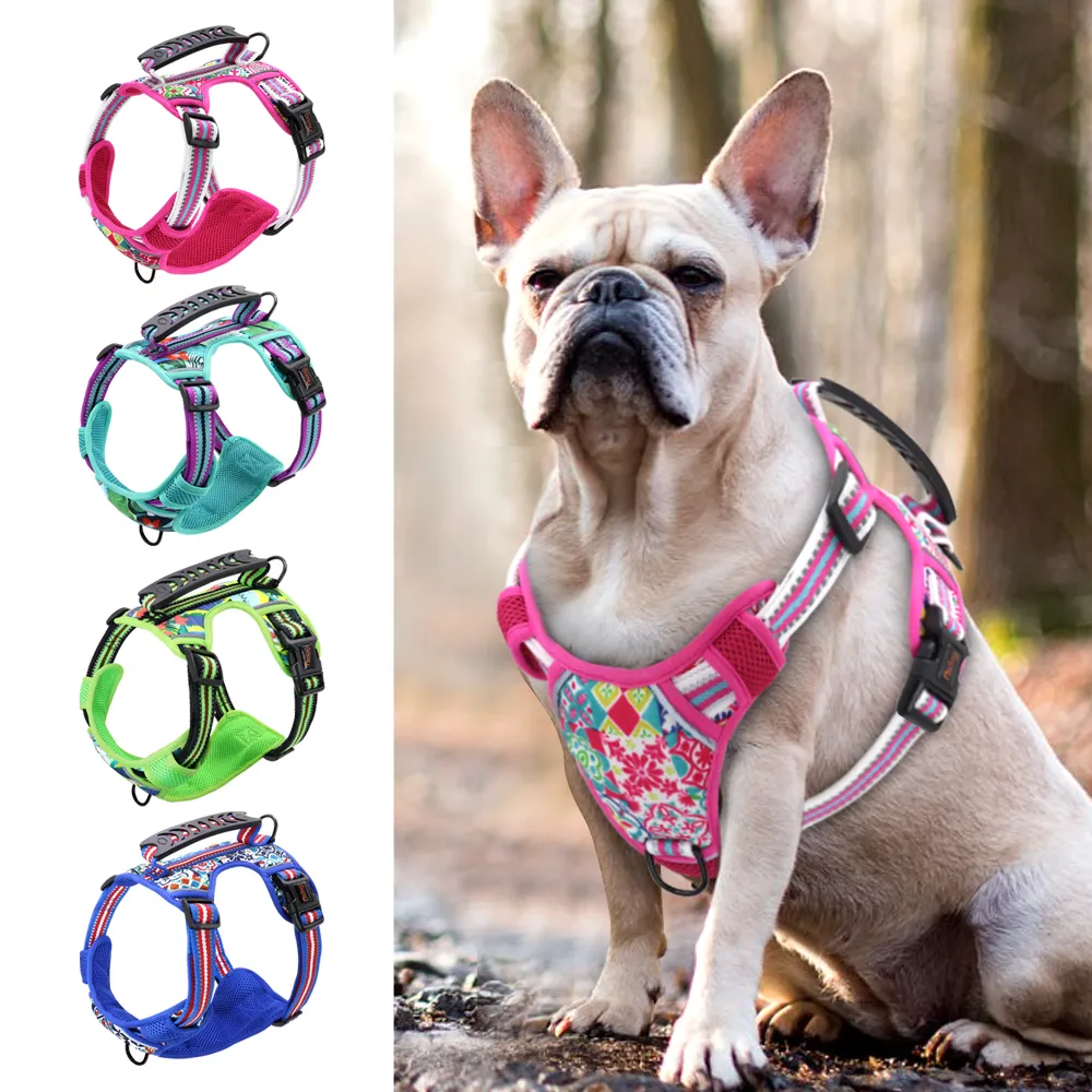 Premium Breathable Dog Harness Vest with Handle Reflective