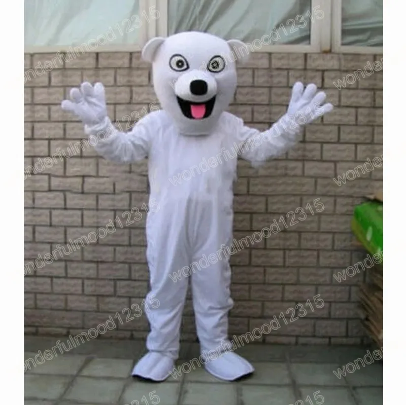 Performance Polar Bear Mascot Costumes Carnival Hallowen presenter unisex vuxna fancy party spel outfit semester firande tecknad karaktär kläder