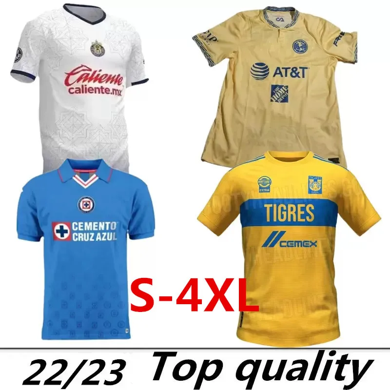 قمصان كرة القدم قمصان كرة القدم XXXL 4XL liga mx 22 23 Club America Chivas home قمصان كرة القدم UNAM PUM 2022 2023 قبل المباراة Cruz Azul NAUL new Tigres Camisas