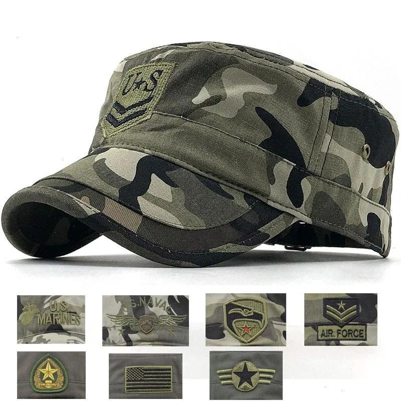 Tactical Us Army Marines Navy Camouflage Baseball Cap Men Trucker Flat Caps Camo Bones Snapback Gorras Military Hats