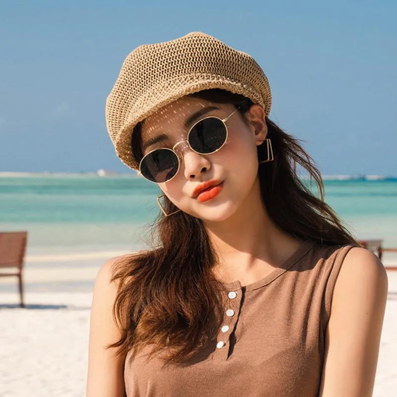 Berets Beret Women Sun Hat Painter Outdoor Travel Beach Light Breathable Summer Visor Femme Retro FashionBerets