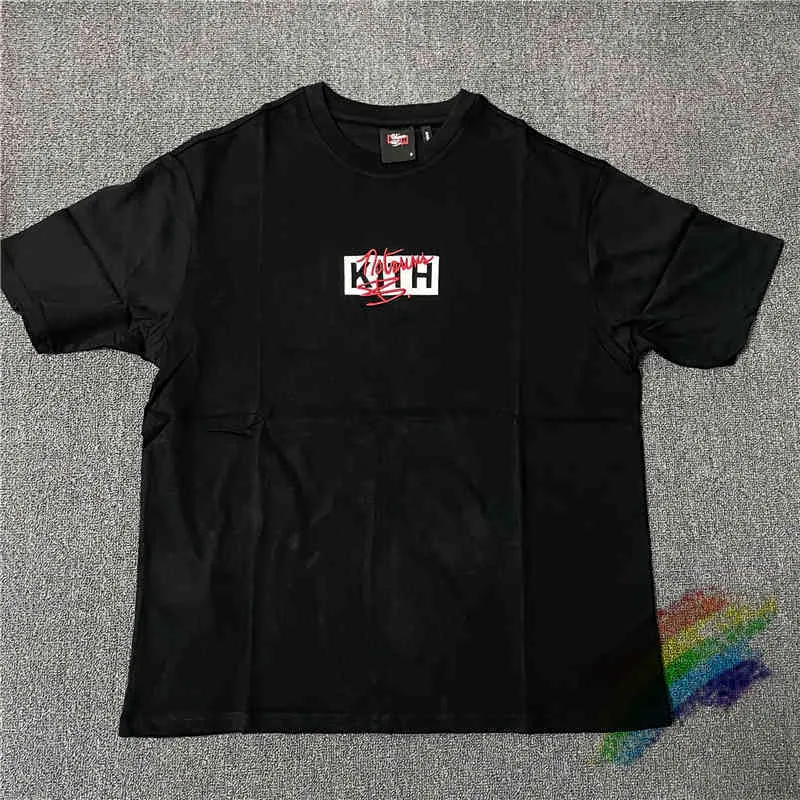 Vêtements T-shirt Kith Box Tee Hommes Femmes Signature Brodée T-shirts Étiquette Intérieure Haute Qualité Topsft63