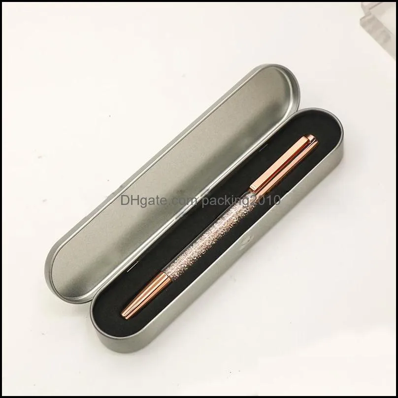 1pc Practical EVA Tinplate Pencil Case Metal New Students Stationery Pen Boxes With Packaging Business Office Supplies For Gifts