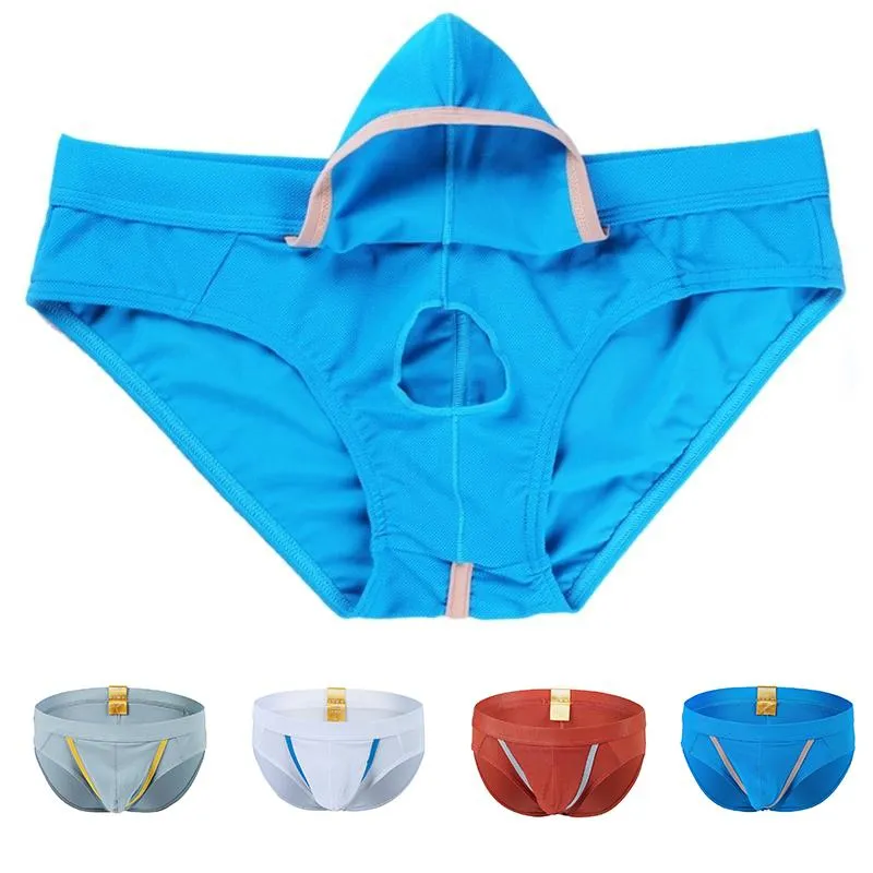 Underpants Penis Hole Underwear Men Sexy Mens Briefs Low Waist Open Pouch  Cover Bag Spandex Panties S XLUnderpants From Odelettu, $9.34