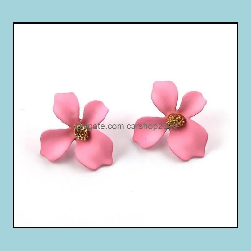 Personalized Candy Color Flower Stud Earring New Fashion Small Flower Earrings for Women Girls Korea Style Jewelry