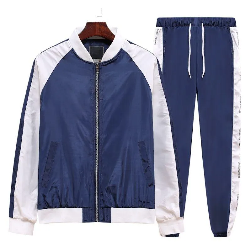 Herrspårar Sweatpants Manens träningsdräkt Autumn/Winter Fashion Coat Lovers Men passar sportkläder Casual Jacket Youth Trend Loose -