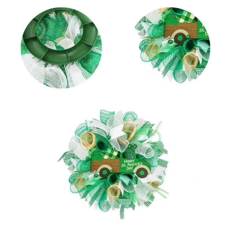 Fleurs décoratives couronnes mode couronne esthétique Léger design unique St Patricks Journée suspendue Garland Wreathdecorative