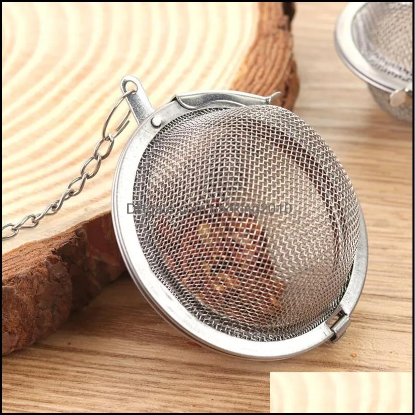 Stainless Steel Sphere Locking Spice Tea Ball Strainer Mesh Infuser tea strainer Filter infuser Mesh Herbal Ball Kitchen Tea Tools